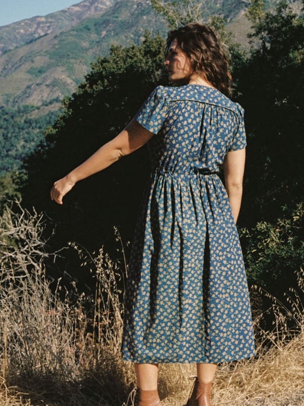 New Christy Dawn The Dawn Dress Navy Poppy - Picture 3 of 12